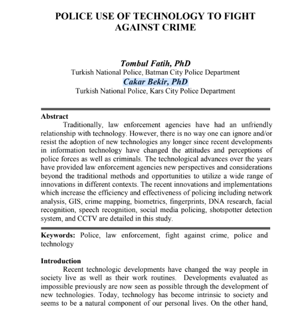 police use of technology